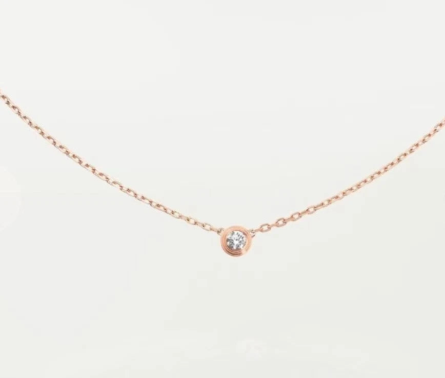 Cartier Cartier D'Amour Pendant Necklace 18K Rose Gold with Diamond Small