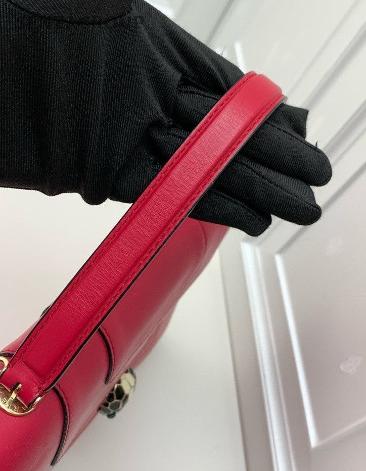 BVLGARI Serpenti Top Handle Shoulder Crossbody Bag Women Pink