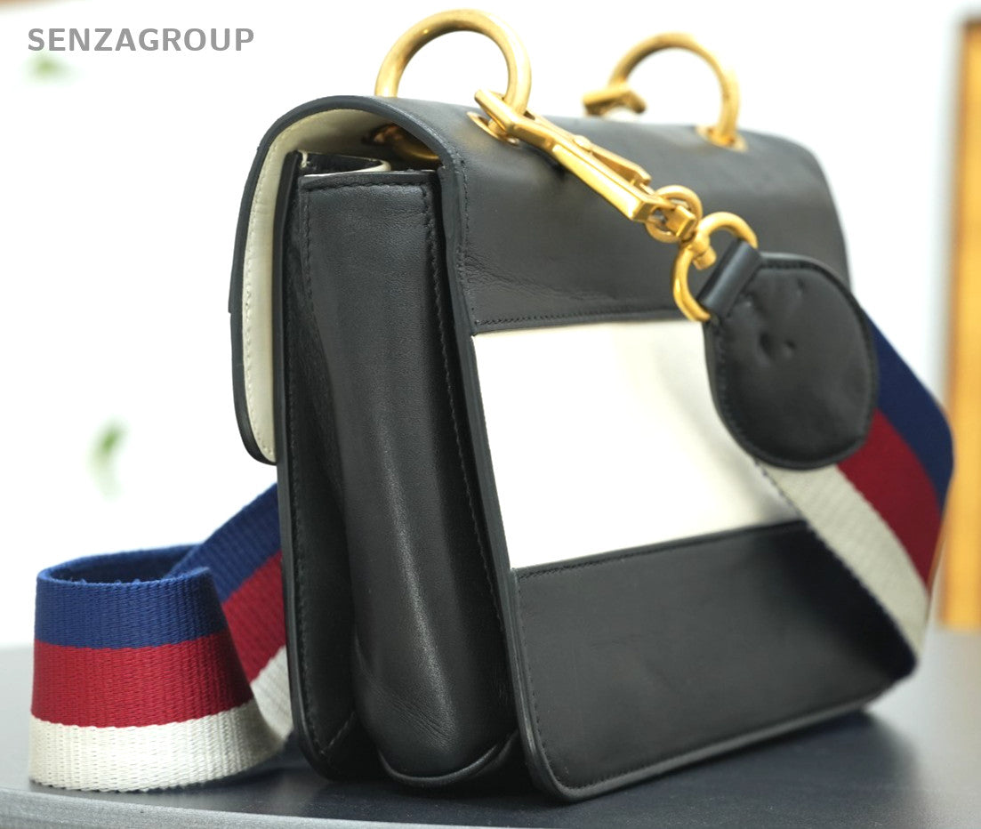 GUCCI Queen Margaret Bicolor Black White Shoulder bag Crossbody