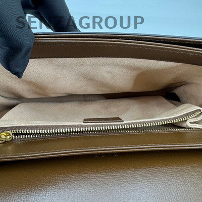 Gucci Horsebit 1955 GG Supreme Saddle Bag Brown Gold Bucket Women's Classic