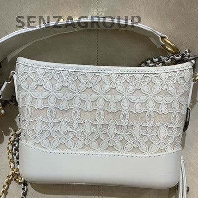 Chanel Lace Handle Gabrielle Hobo Small Chain Crossbody Bag for Women
