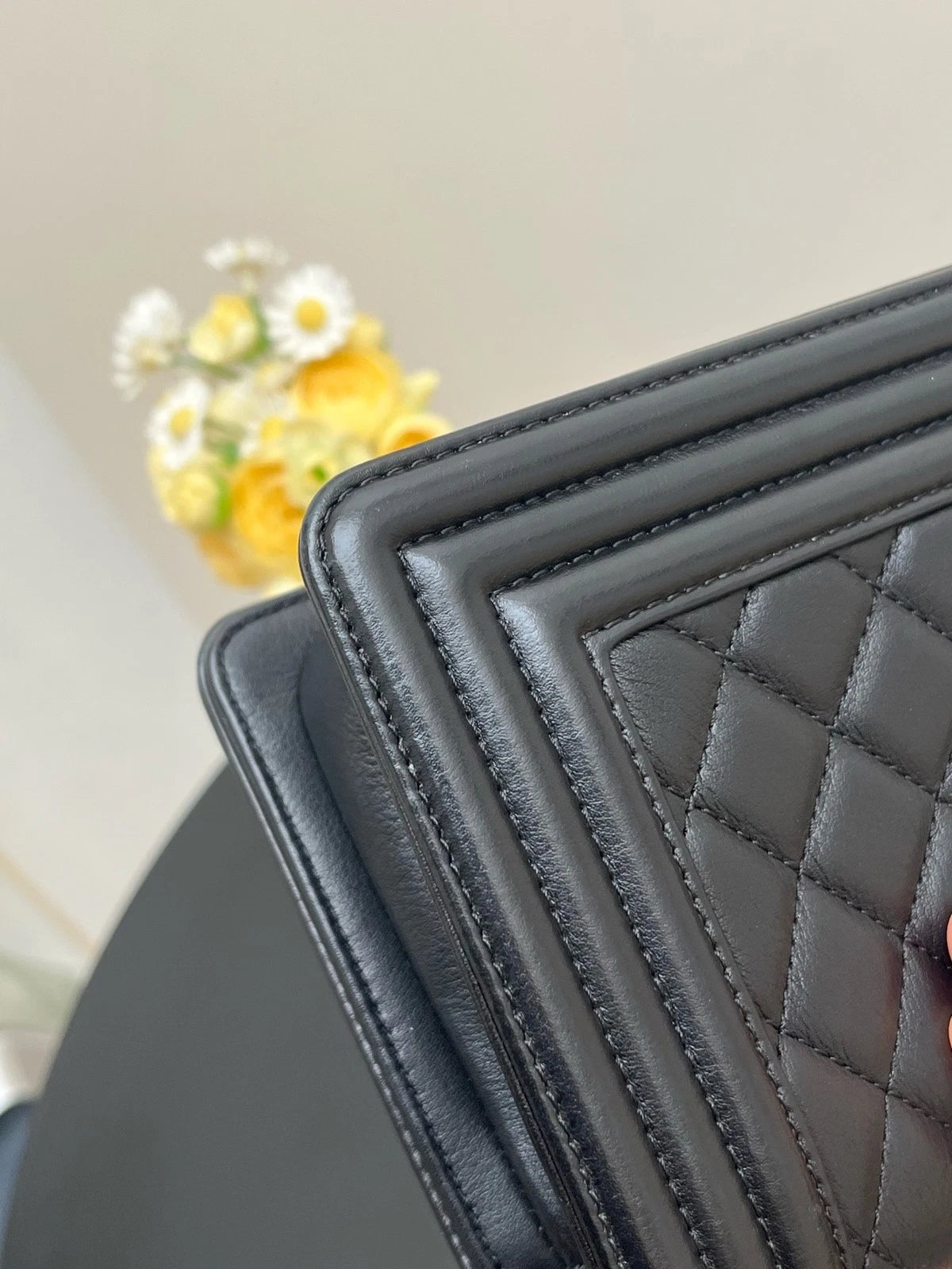 CHANEL Leboy Small Shoulder Bag For Women Black Silver