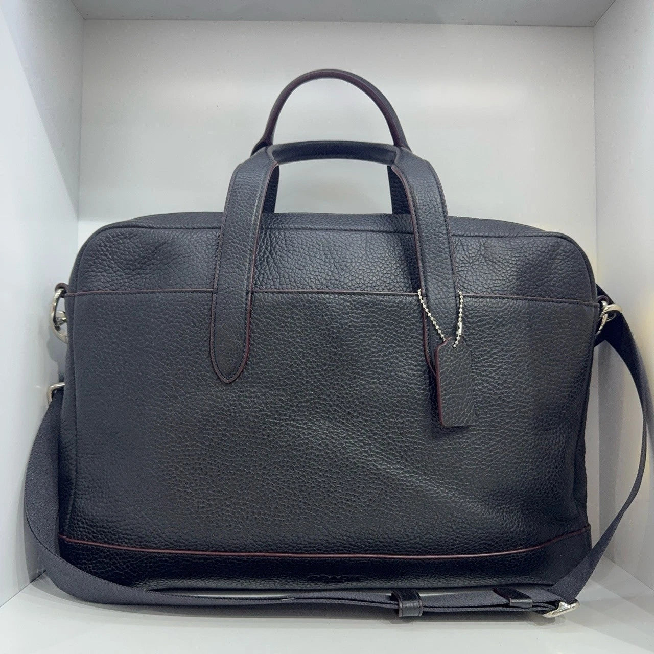 Coach Leather Large Zipper Laptop Briefcase Shoulder Crossbody