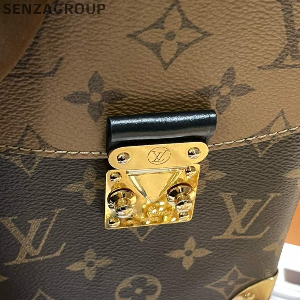 Louis Vuitton Monogram Camera Bag Brown Gold Buckle Women's Classic