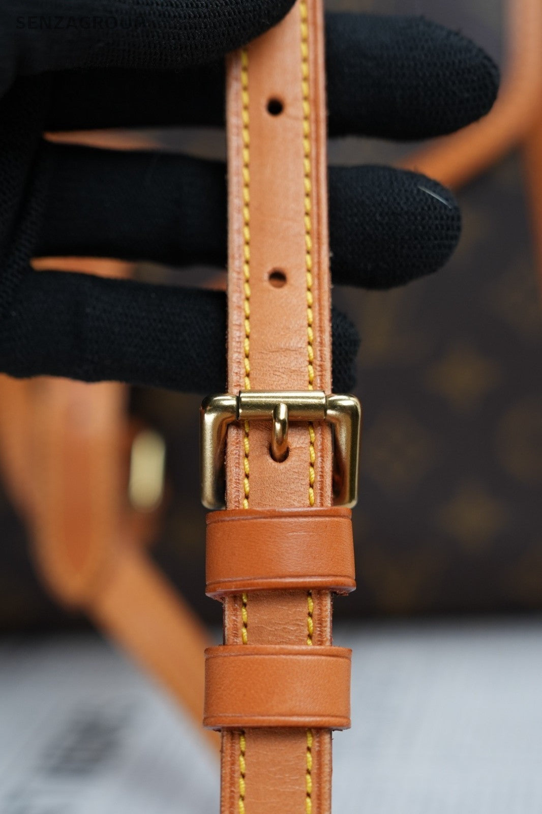 Louis Vuitton Bel Air PM Monogram Leather Handbag Shoulder Bag Women Brown