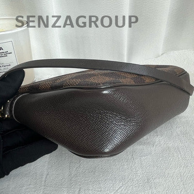Louis Vuitton Damier Ebene Canvas Shoulder Handbag Classic Vintage
