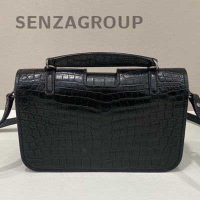 Saint Laurent Black Silver Hardware Messenger Crossbody Bag - Classic & Chic