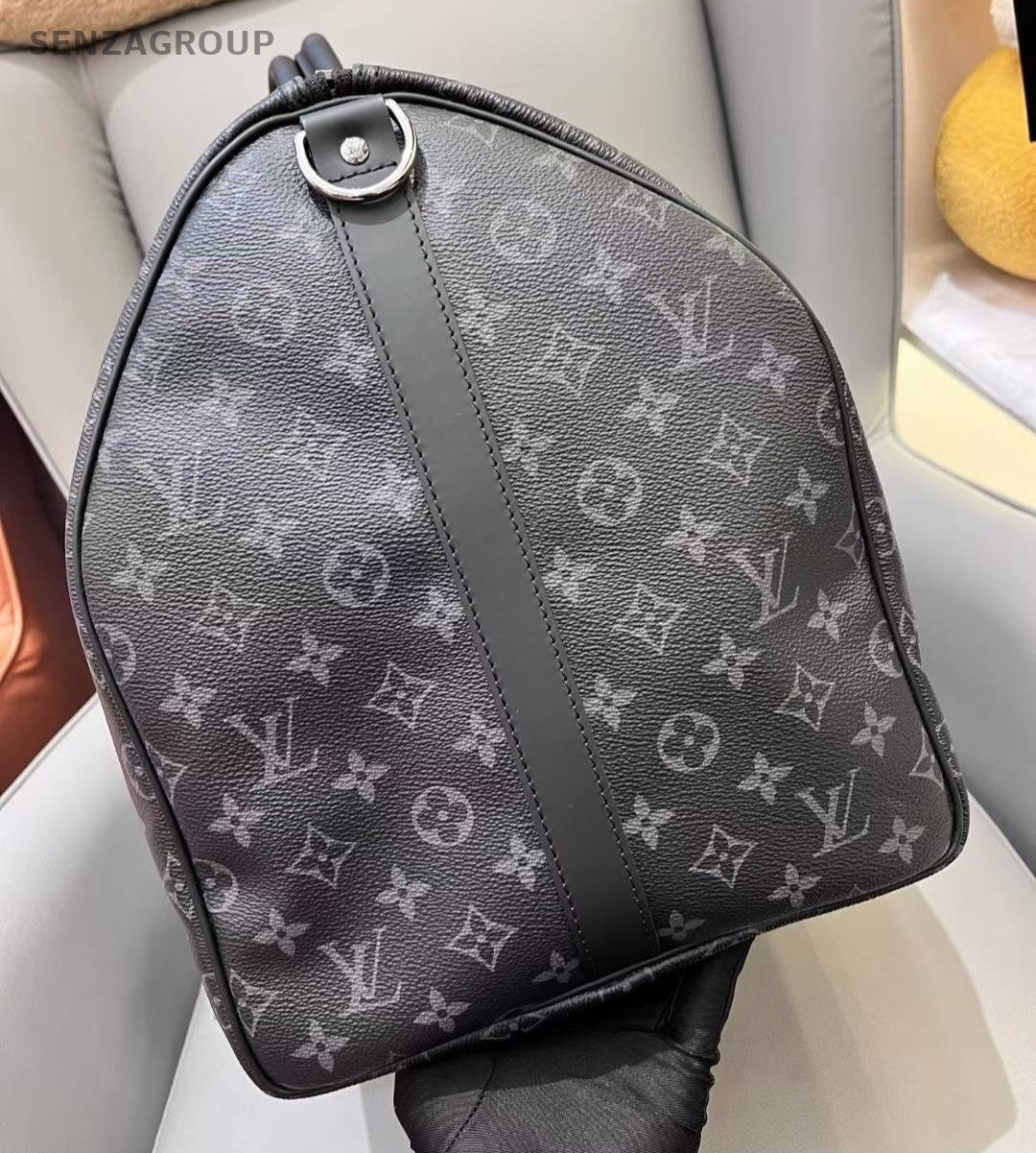 Louis Vuitton Keepall Monogram Top Handle Bag Crossbody Black Unisex Adults
