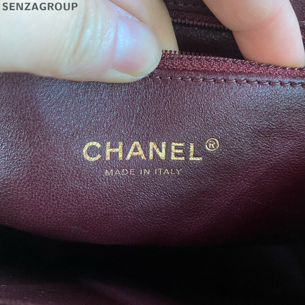 Bolso de hombro Chanel Affinity rojo dorado cadena mensajero clásico para mujer-