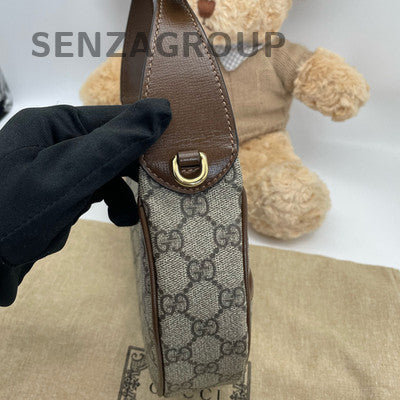 Gucci GG Marmont Matelassé Mini Chain Shoulder Bag Brown Gold Hardware