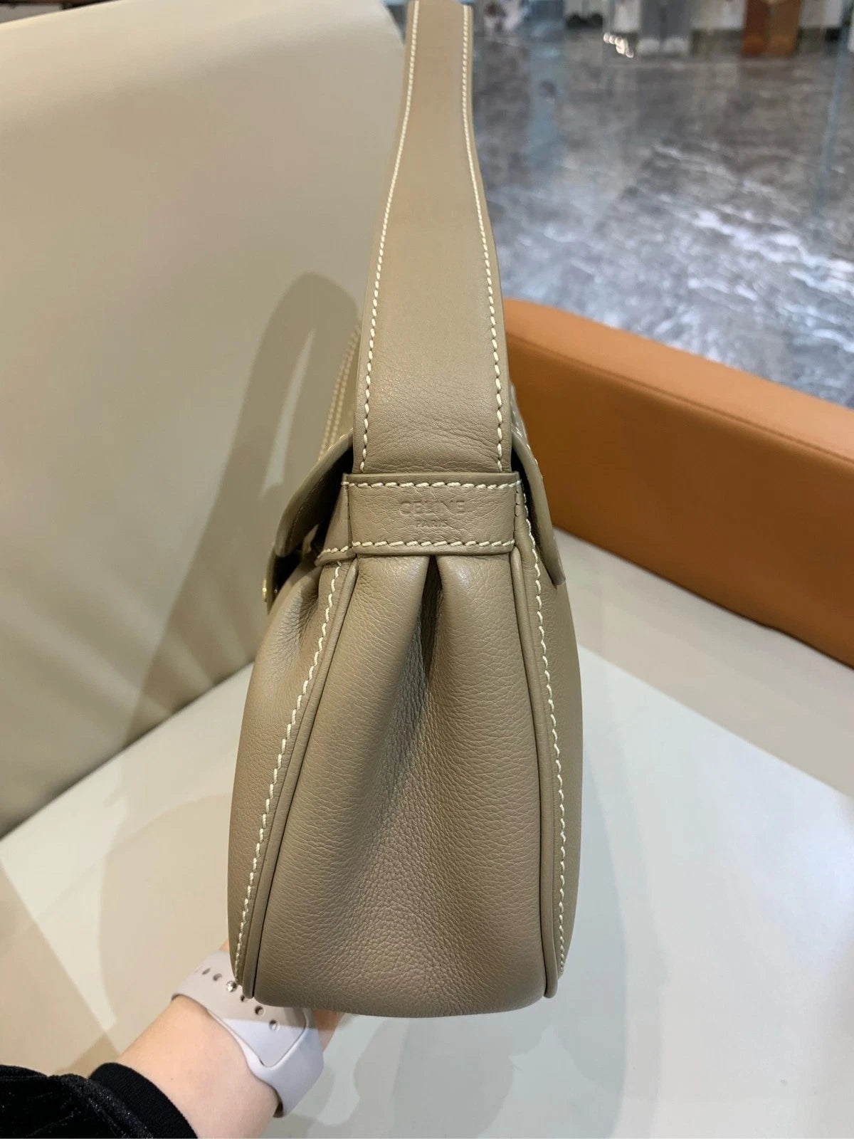 CELINE POLLY Beige Shoulder Handbag For Women