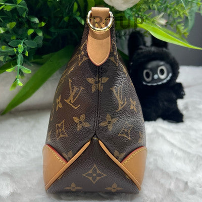Louis Vuitton Monogram Yellow Calfskin Chain Shoulder Bag Brown Gold