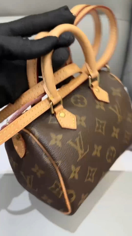 Louis Vuitton Nano Speedy Monogram Top Handle Shoulder bag Crossbody Women