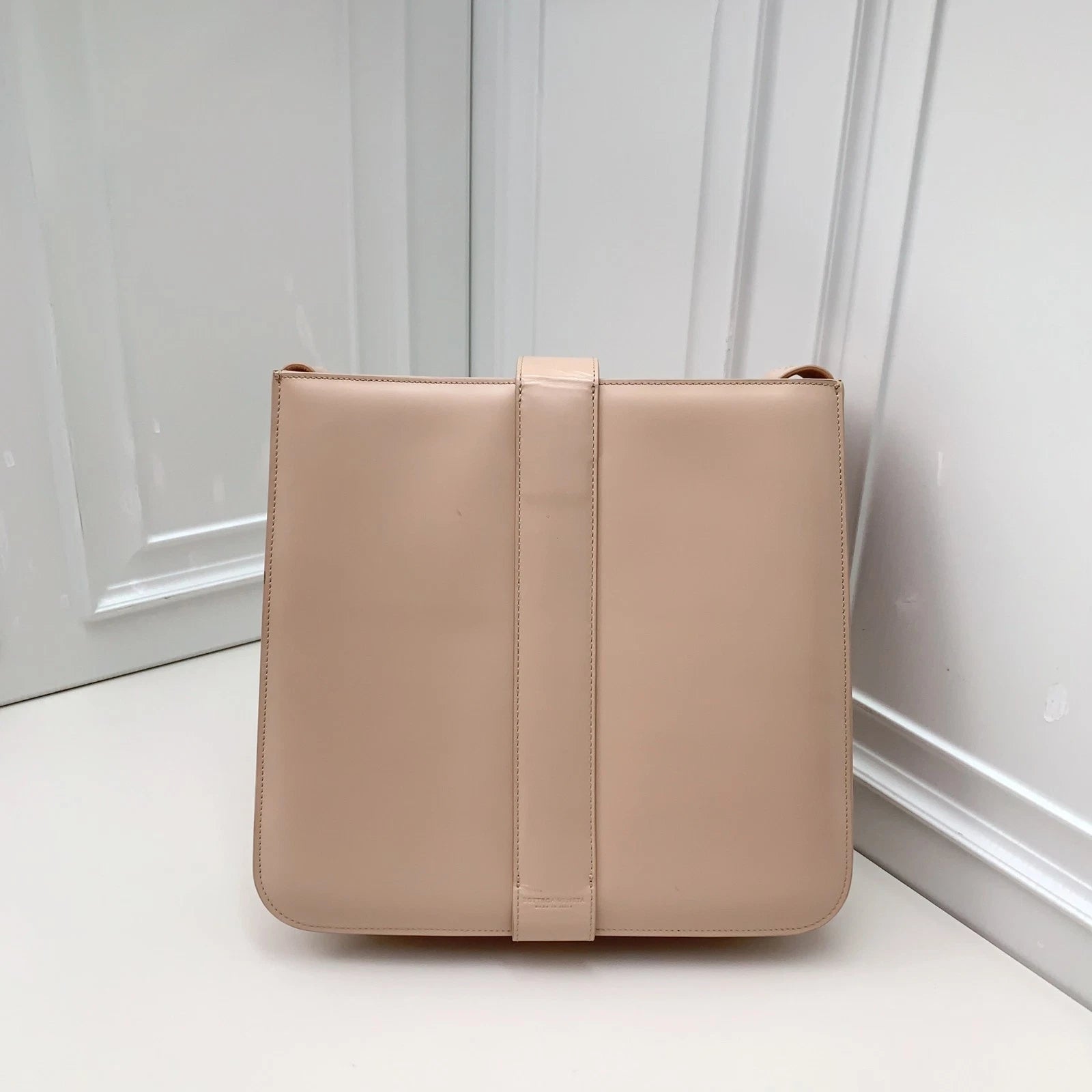 Bottega Veneta Marie Box Calfskin Shoulder Crossbody Beige Gold Women Classic