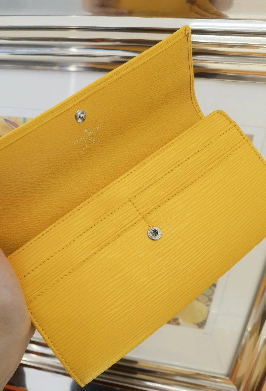 Louis Vuitton Yellow Epi Leather Wallet For Women