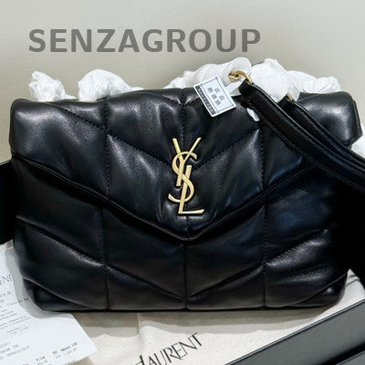 YSL Saint Laurent Loulou Puffer Mini Bag Black Gold - Classic Women's Fashion