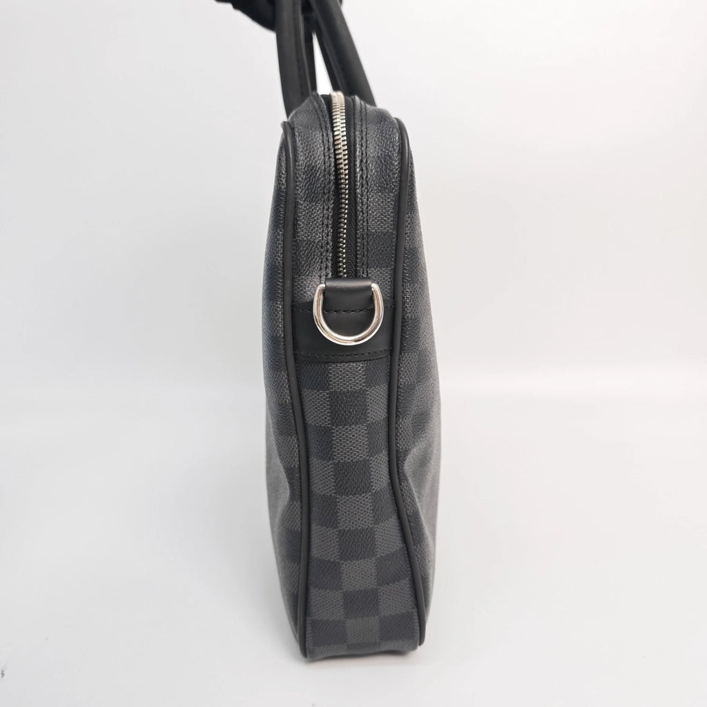Authentic Louis Vuitton Black Gray Briefcase For Women