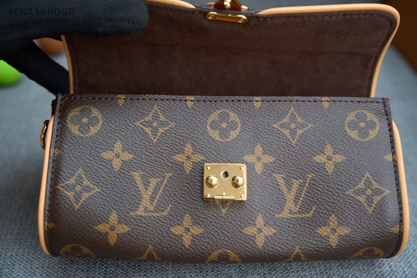 Louis Vuitton Pochette Camille Monogram Chain Crossbody Bag Brown Women Classic
