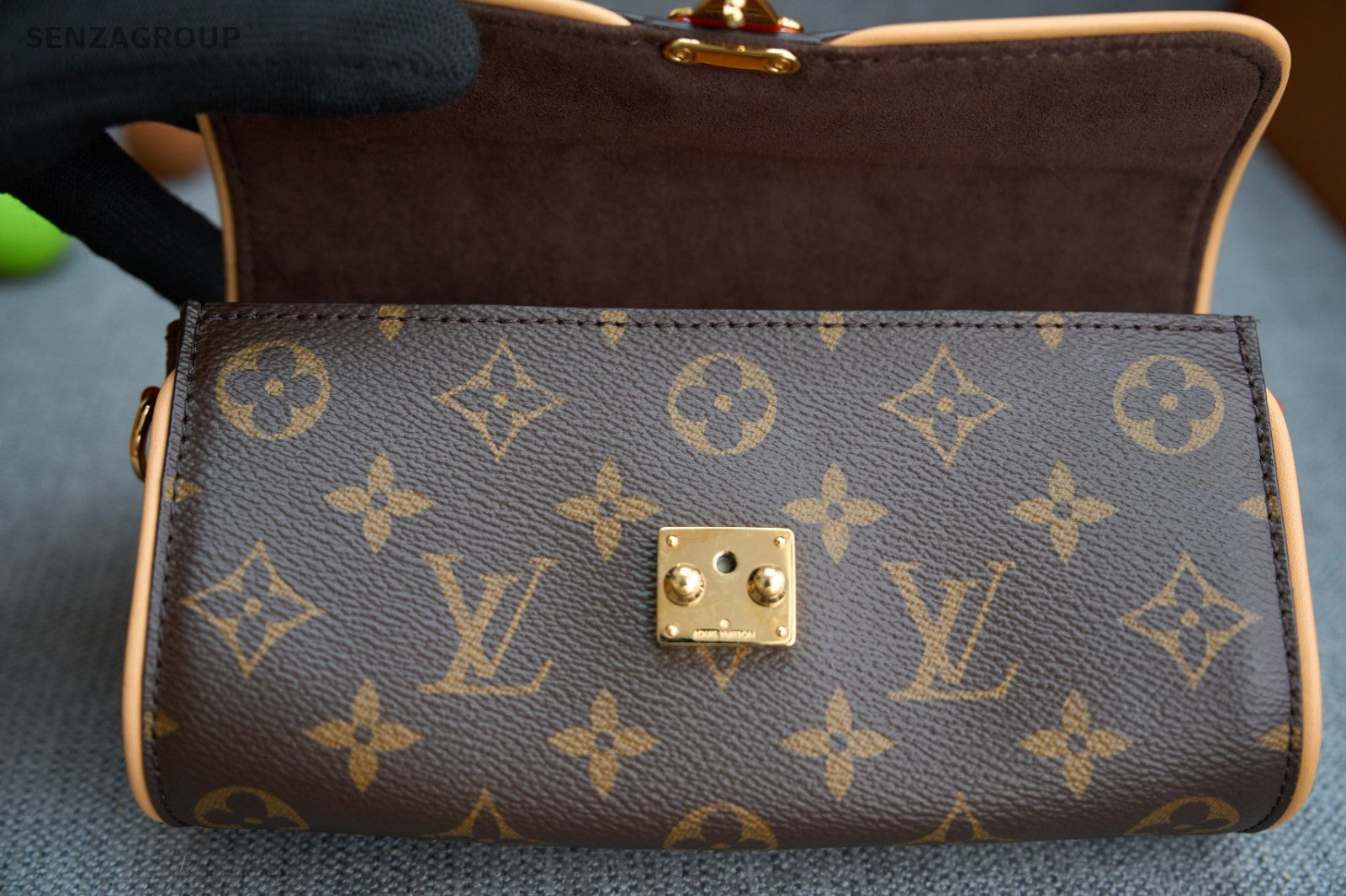 Louis Vuitton Pochette Camille Monogram Chain Crossbody Bag Brown Women Classic