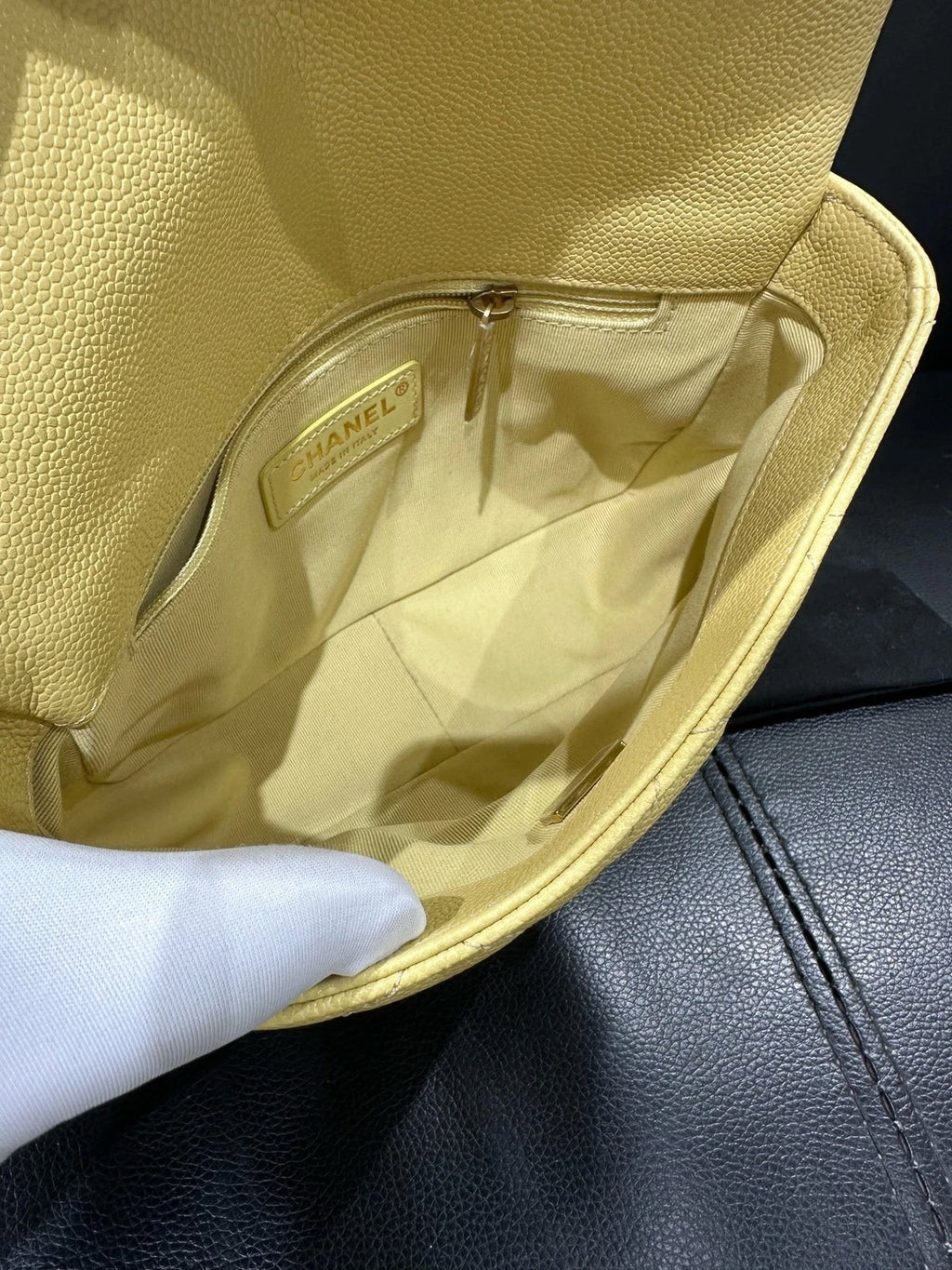 CHANEL Grained Leather Mini Flap Crossbody Bag For Women Pre-owned