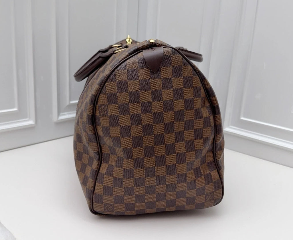 Louis Vuitton Keepall50 Dami<wbr/>er Ebene Top Handle Bag Brown Women