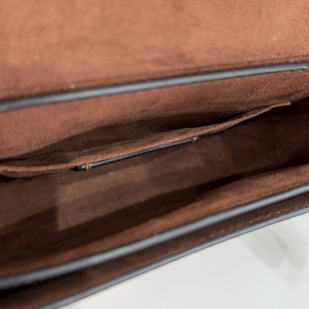 Coach Brown Suede Monogram Shoulder Crossbody Handbag For Women