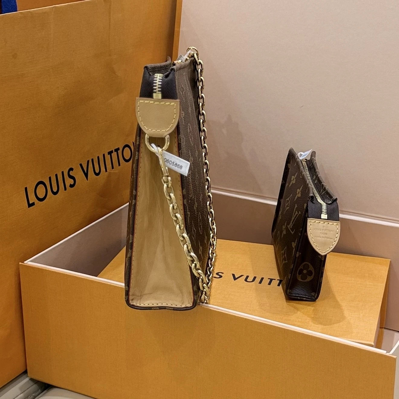 Louis Vuitton Toiletry Pouch On Chain Monogram Canvas Shoulder Bag