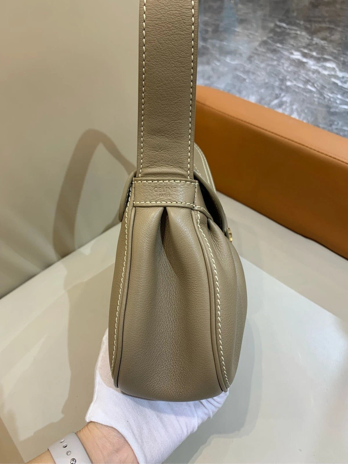 CELINE POLLY Beige Shoulder Handbag For Women