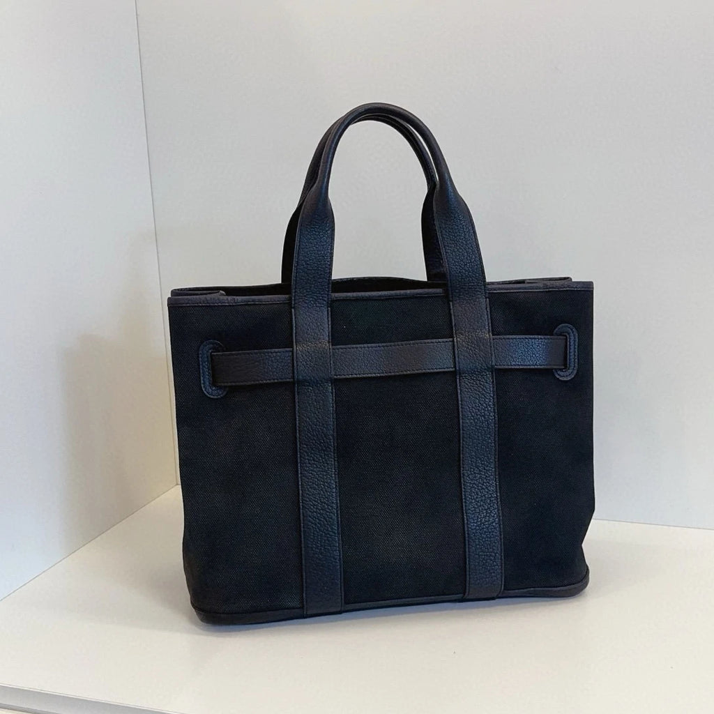 Hermes Petite Ceinture Garden Party36 Black Silver Top Handle Bag Women Classic