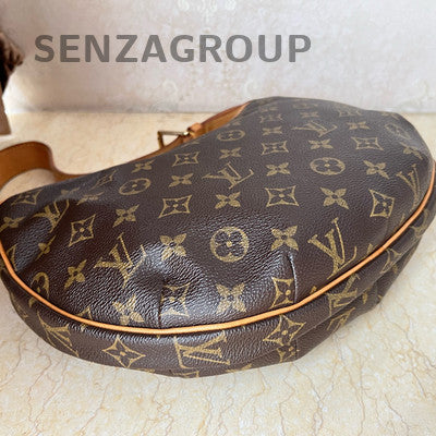 Louis Vuitton Monogram Hobo Bag Brown Vintage Medium Shoulder Bag Women