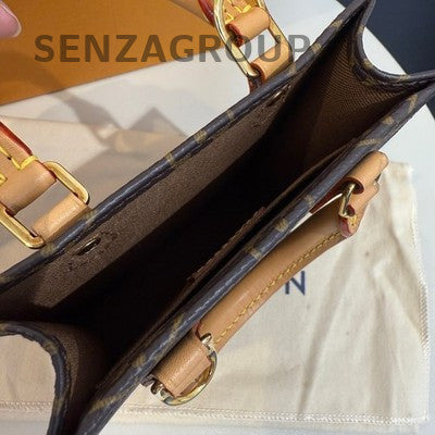 Louis Vuitton Petit Sac Plat Mini Tote Bag Monogram Crossbody for Women