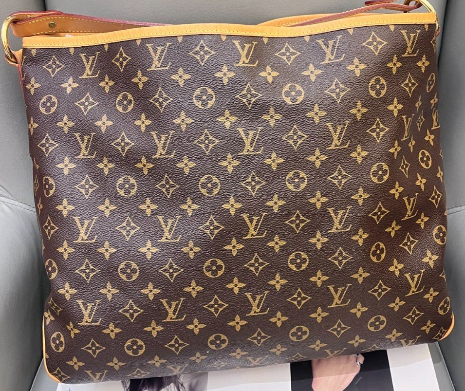 Louis Vuitton Delightful GM Monogram Shoulder Bag Brown Gold Women Classic