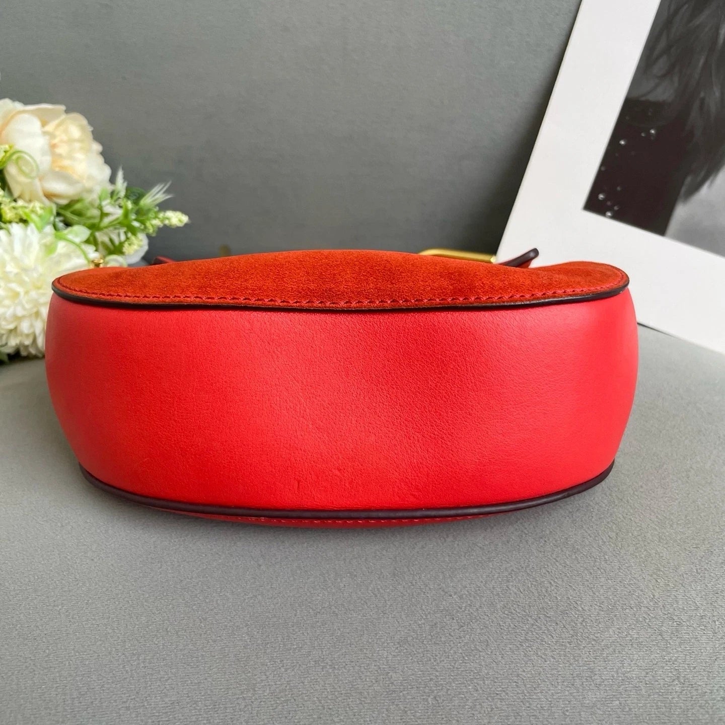 Chloe Red Leather Crossbody Bag For Women