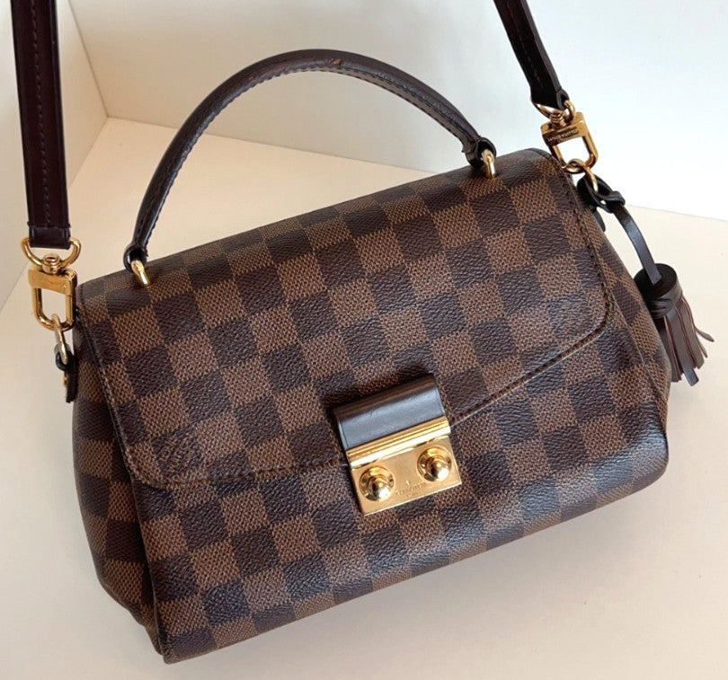 Louis Vuitton Croisette Damier Ebene Top Handle 2WAY Shoulder bag Brown