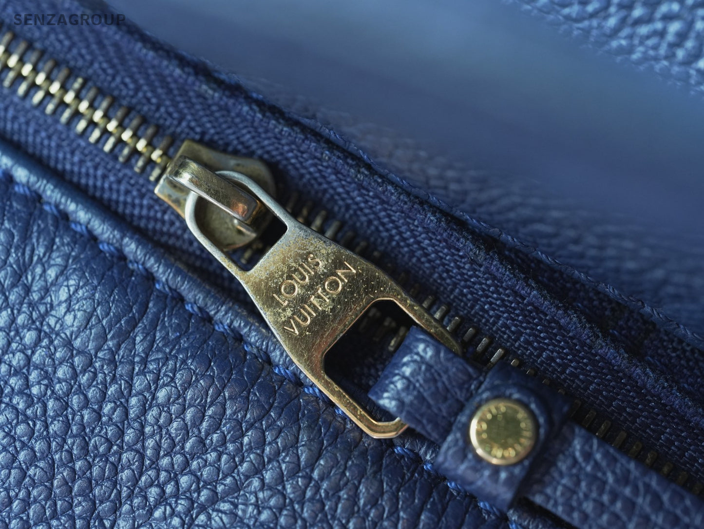 Louis Vuitton Monogram Empreinte Hobo Blue Top Handle 2WAY Shoulder bag