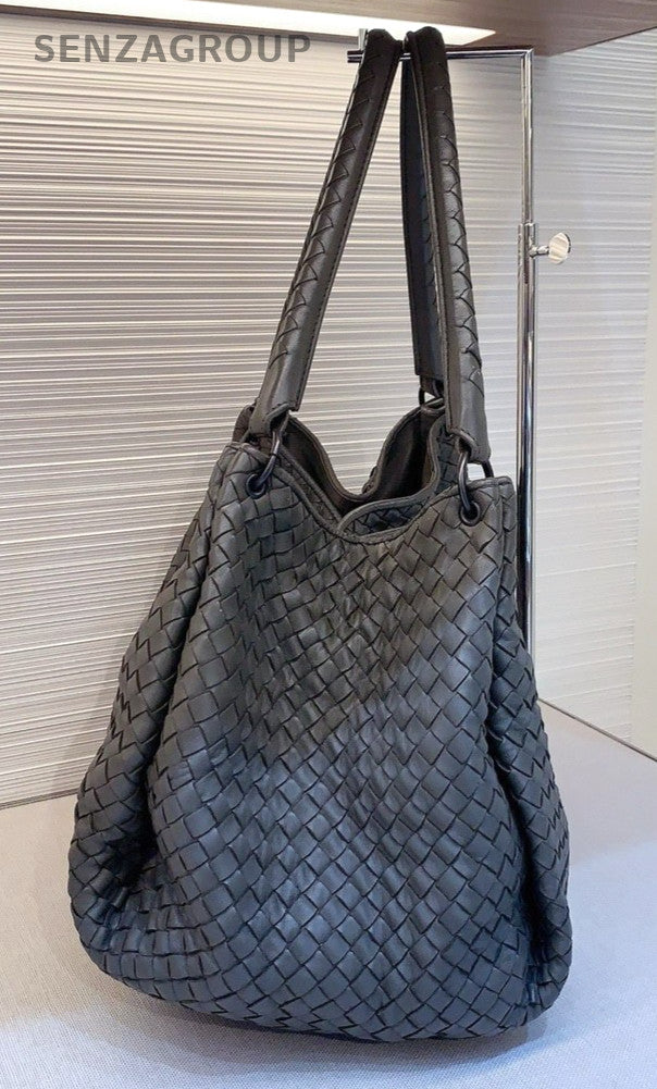 Bottega Veneta Weaving Tote Leather Shoulder bag Women Handbag Classic Gray