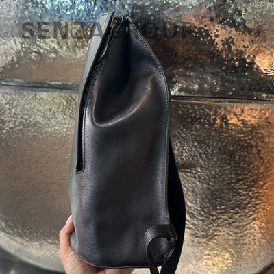 Hermès Black Silver GR24 Backpack Evergrain Leather Women's Classic