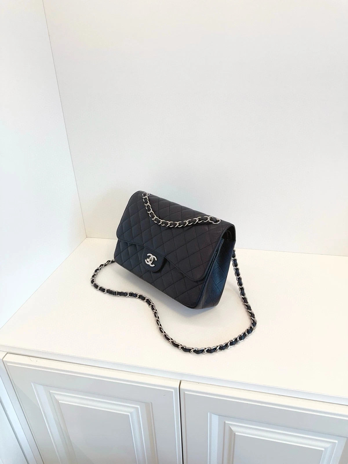 CHANEL Black CF Jumbo Shoulder Bag For Women