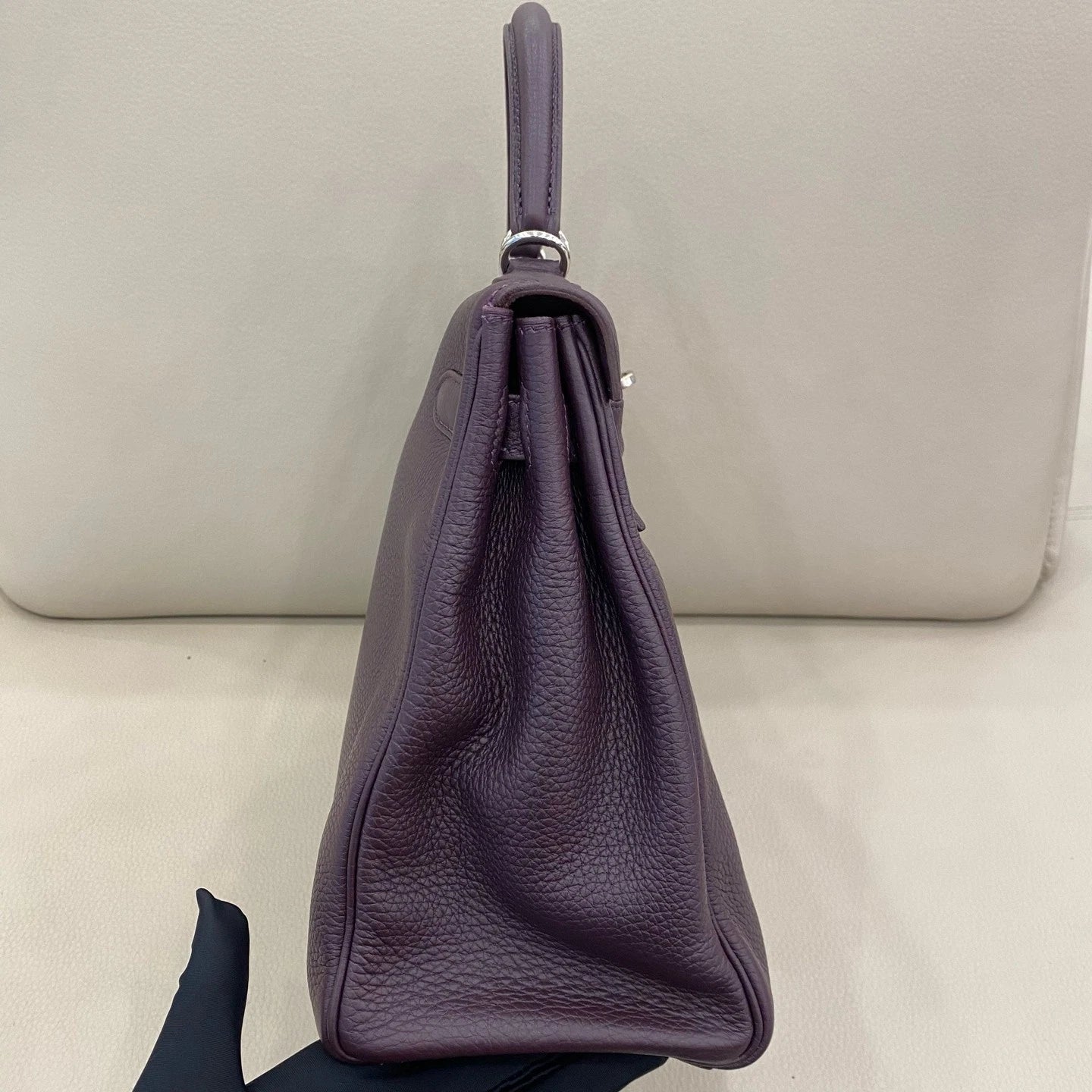 Hermes Kelly32 Purple Togo Leather Handbag For Women
