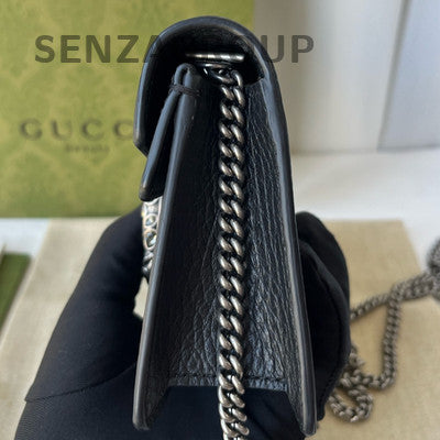 Gucci Dionysus Mini Black Silver Chain Shoulder Bag for Women