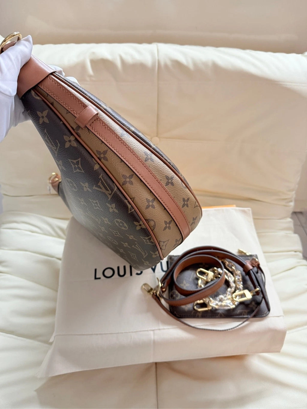 Louis Vuitton Large Moon Pea Shoulder Bag For Women