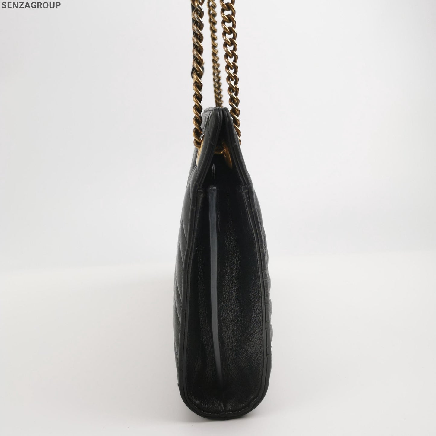 Gucci Marmont Black Gold Clasp Chain Shoulder Bag Classic Women's