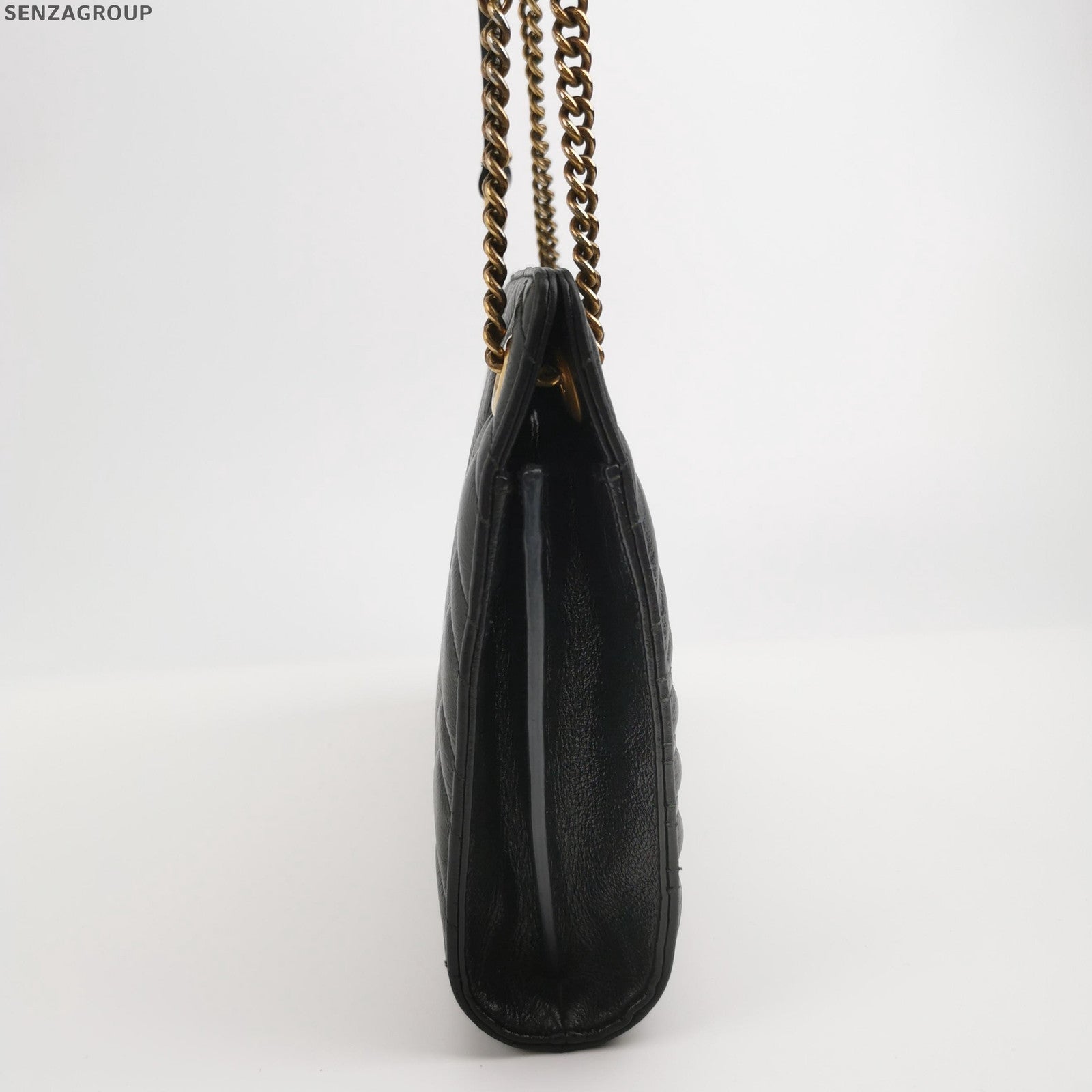 Gucci Marmont Black Gold Clasp Chain Shoulder Bag Classic Women's