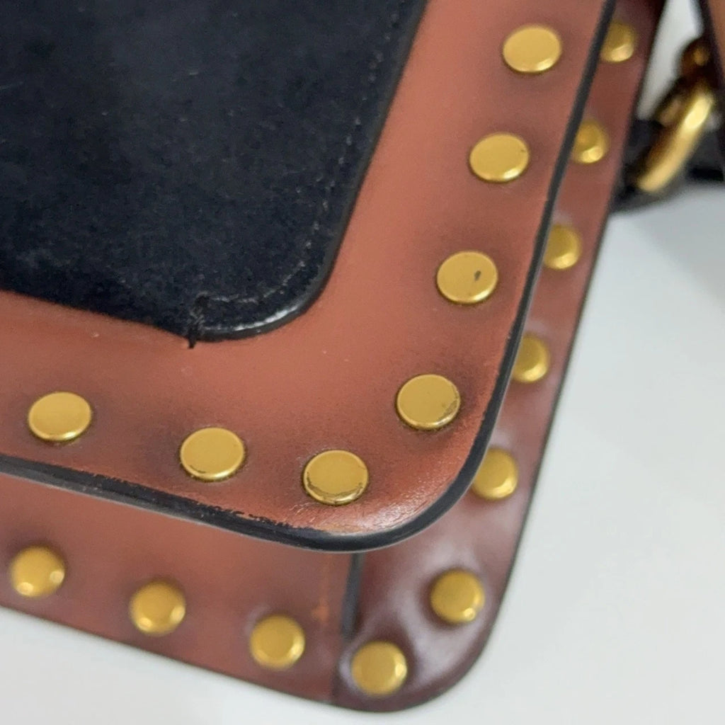 Coach Tabby 26 Black Leather Rivet Shoulder Handbag Crossbody For Women