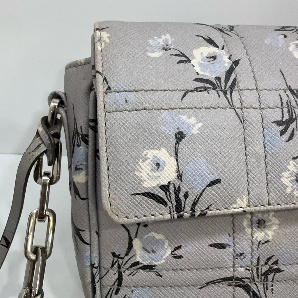 PRADA Limited Edition Gray Blue Envelope Chain Crossbody Bag For Women