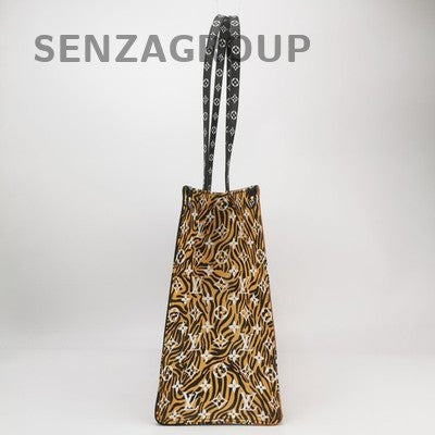 Louis Vuitton Onthego GM Monogram Leopard Tote Shoulder Bag Women's Classic