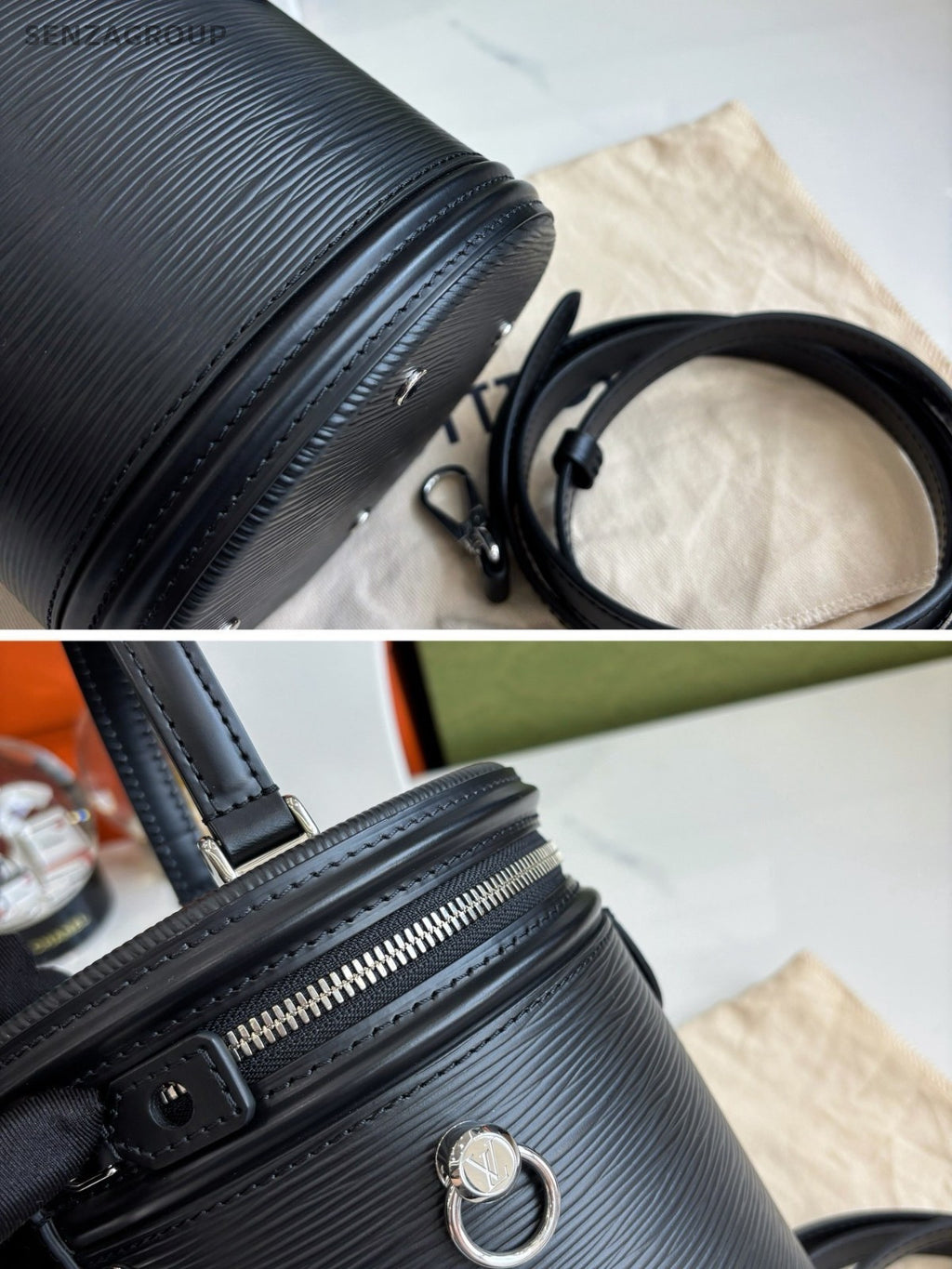 Louis Vuitton M52226 Cannes Black Epi Leather Handbag Crossbody Alomost bran NEW