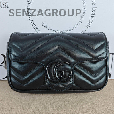 Gucci GG Marmont Mini Black Chain Shoulder Crossbody Bag Classic Women