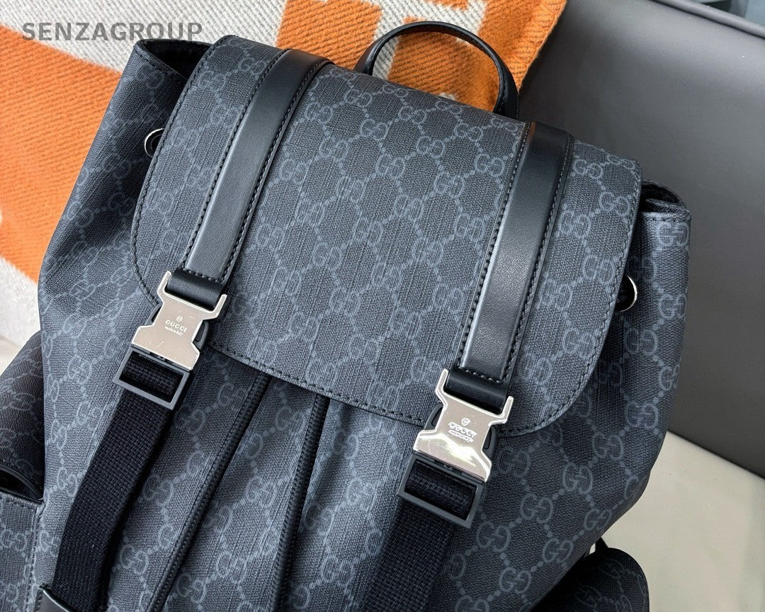 GUCCI Backpack Black Monogram Top Handle Shoulder bag