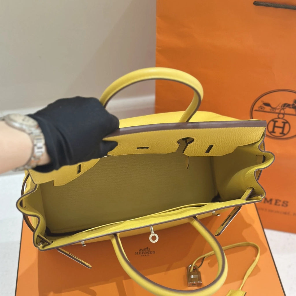 Hermes Yellow Epsom Leather Birkin30 Handbag For Women